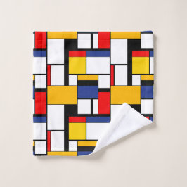Mondrian Geometric Minimalistisch Comopsition Mode Waschlappen
