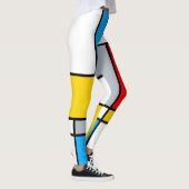 Mondrian geometrische Primärfarben, gerade Linien Leggings (Rechts)