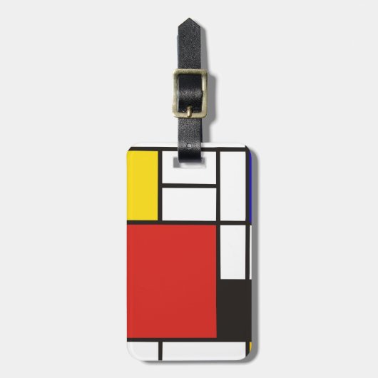 Mondrian Gepäckanhänger (Vorderseite vertikal)