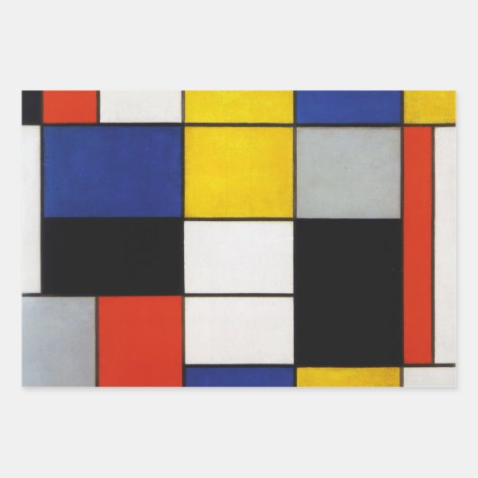 Mondrian Geschenkpapier Set (Vorderseite)