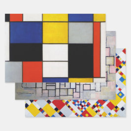 Mondrian Geschenkpapier Set