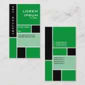 Mondrian - Grass Green Visitenkarte (Vorne/Hinten)