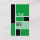 Mondrian - Grass Green Visitenkarte (Rückseite)