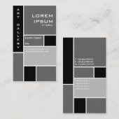 Mondrian - Grau Visitenkarte (Vorne/Hinten)