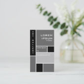 Mondrian - Grau Visitenkarte (Stehend Vorderseite)