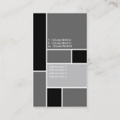 Mondrian - Grau Visitenkarte (Rückseite)