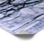 Mondrian - Grauer Baum, berühmtes Gemälde, Poster (Ecke)