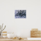 Mondrian - Grauer Baum, berühmtes Gemälde, Poster (Küche)