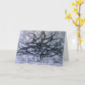 Mondrian - Gray Tree, berühmtes Gemälde, Karte (Gelbe Blume)