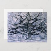 Mondrian - Gray Tree, berühmtes Gemälde, Postkarte (Vorne/Hinten)