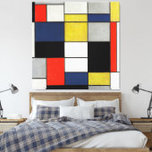 MONDRIAN - Große Zusammensetzung A - 1919-1920 - Leinwanddruck (Insitu (Schlafzimmer))