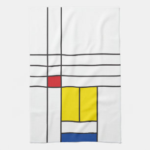 Mondrian II Minimalist De Stijl Moderne Kunstgesta Geschirrtuch