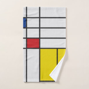 Mondrian II Minimalistisch De Stijl Handtuch