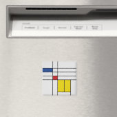 Mondrian II Minimalistisch De Stijl Magnet (In Situ (Geschirrspüler))