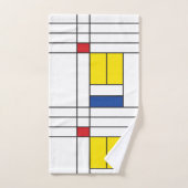Mondrian II Minimalistisch De Stijl Modernes Art D Badhandtuch Set (Handtuch)