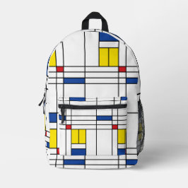 Mondrian II Minimalistisch De Stijl Modernes Art D Bedruckter Rucksack