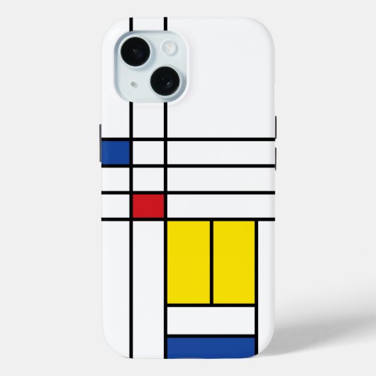 Mondrian II Minimalistisch De Stijl Modernes Art D Case-Mate iPhone Hülle (Rückseite)