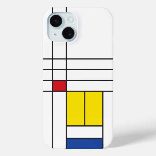 Mondrian II Minimalistisch De Stijl Modernes Art D Case-Mate iPhone Hülle (Rückseite)