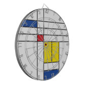 Mondrian II Minimalistisch De Stijl Modernes Art D Dartscheibe (Vorderseite Links)