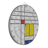 Mondrian II Minimalistisch De Stijl Modernes Art D Dartscheibe (Vorderseite Links)