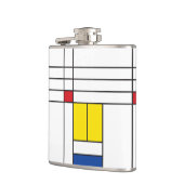 Mondrian II Minimalistisch De Stijl Modernes Art D Flachmann (Links)