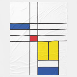 Mondrian II Minimalistisch De Stijl Modernes Art D Fleecedecke