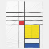 Mondrian II Minimalistisch De Stijl Modernes Art D Fleecedecke (Vorderseite)
