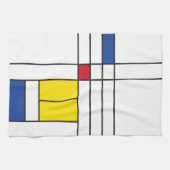 Mondrian II Minimalistisch De Stijl Modernes Art D Geschirrtuch (Horizontal)