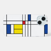 Mondrian II Minimalistisch De Stijl Modernes Art D iPhone 15 Hülle (Rückseite (Horizontal))