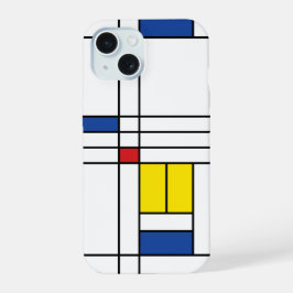 Mondrian II Minimalistisch De Stijl Modernes Art D iPhone 15 Hülle