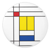 Mondrian II Minimalistisch De Stijl Modernes Art D Keramikknauf (Vorderseite)