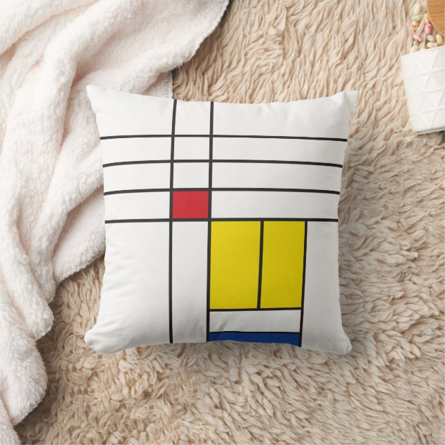 Mondrian II Minimalistisch De Stijl Modernes Art D Kissen (Decke)