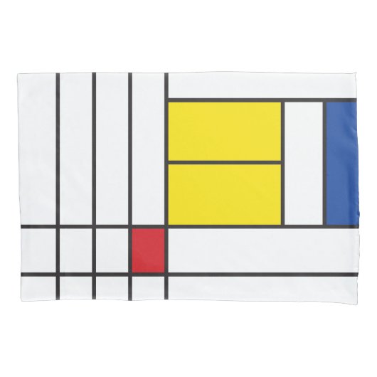 Mondrian II Minimalistisch De Stijl Modernes Art D Kissenbezug (Vorderseite)