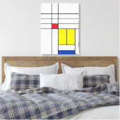 Mondrian II Minimalistisch De Stijl Modernes Art D Leinwanddruck (Insitu (Schlafzimmer))