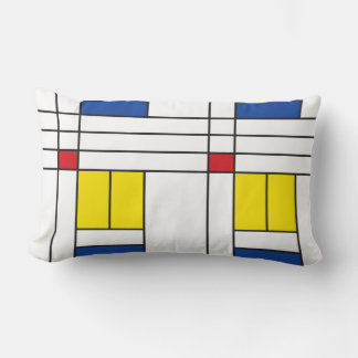 Mondrian II Minimalistisch De Stijl Modernes Art D Lendenkissen