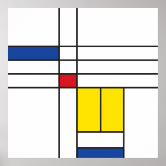 Mondrian II Minimalistisch De Stijl Modernes Art D Poster