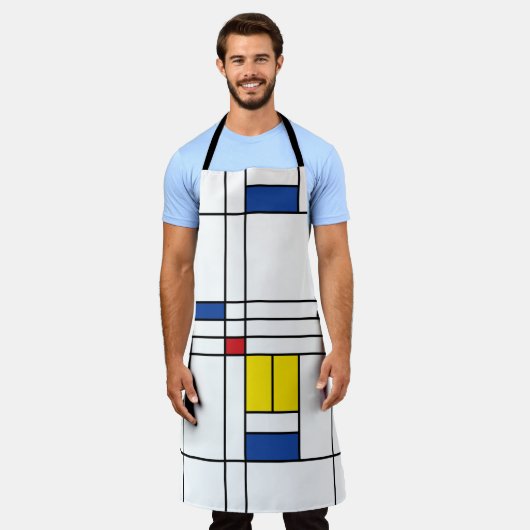 Mondrian II Minimalistisch De Stijl Modernes Art D Schürze (Getragen)