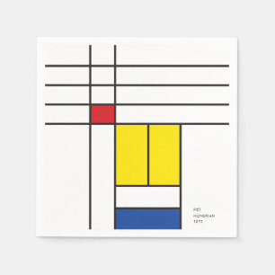 Mondrian II Minimalistisch De Stijl Modernes Art D Serviette
