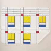 Mondrian II Minimalistisch De Stijl Modernes Art D Sherpadecke (Vorderseite (Horizontal))