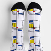 Mondrian II Minimalistisch De Stijl Modernes Art D Socken (Oben)