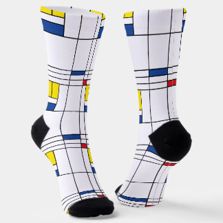 Mondrian II Minimalistisch De Stijl Modernes Art D Socken