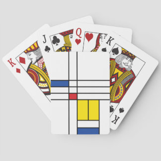 Mondrian II Minimalistisch De Stijl Modernes Art D Spielkarten
