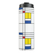 Mondrian II Minimalistisch De Stijl Modernes Art D Thermosbecher (Vorderseite)