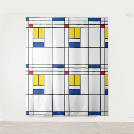 Mondrian II Minimalistisch De Stijl Modernes Art D Wandteppich