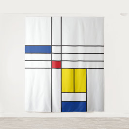 Mondrian II Minimalistisch De Stijl Modernes Art D Wandteppich