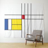 Mondrian II Minimalistisch De Stijl Modernes Art D Wandteppich (Beispiel (Horizontal))