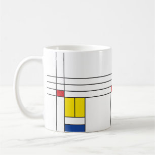 Mondrian II Minimalistischer De Stijl Moderne Kuns Kaffeetasse