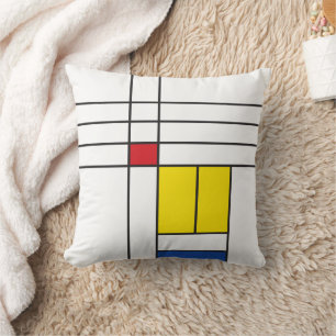 Mondrian II Minimalistischer De Stijl Moderne Kuns Kissen