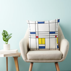 Mondrian II Minimalistischer De Stijl Moderne Kuns Kissen