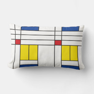 Mondrian II Minimalistischer De Stijl Moderne Kuns Lendenkissen